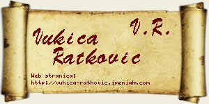 Vukica Ratković vizit kartica